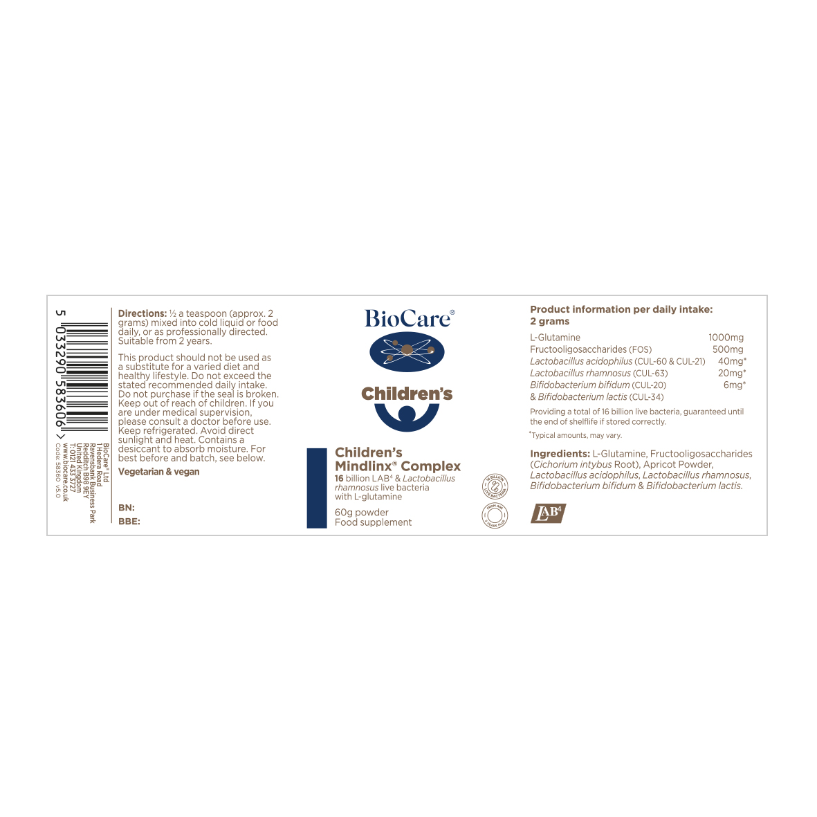 Children's Mindlinx Complex Powder 60g